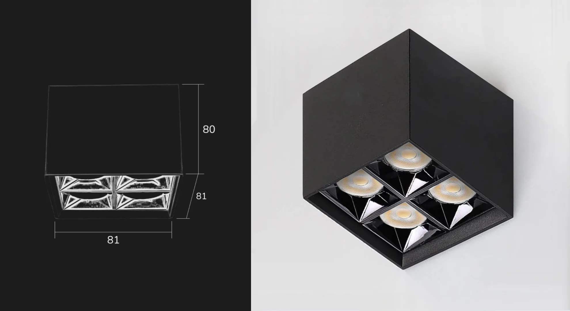 Spot de Aplicar Chase Quadra Calido 15w 3000k