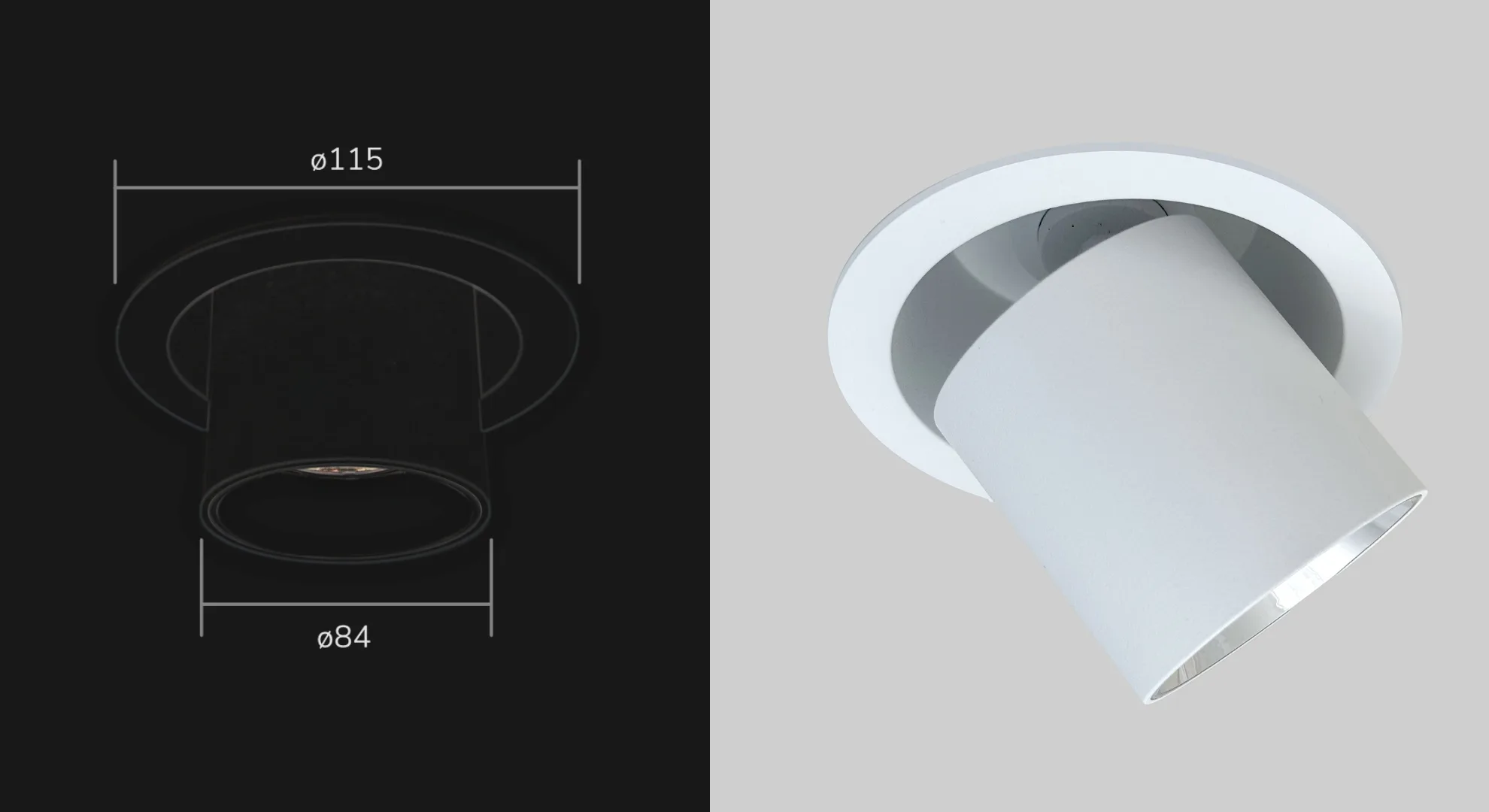 Spot de embutir Chase Pano 10w 3000k