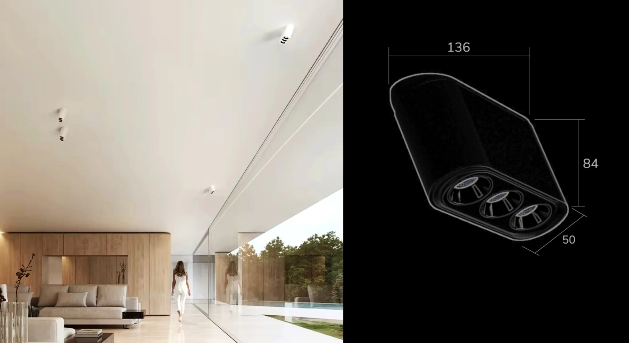 Spot de Aplicar Chase Tilt Calido 12w 3000k